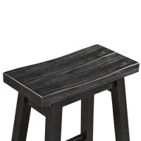 Boraam Sonoma Backless Saddle Kitchen Counter Stool Black Charcoal