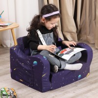 Momcaywex Astronaut Kids Sofa 2In1 Kids Couch Fold Out Convertible Sofa To Bed For Girls And Boys