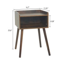 Maxsmeo Nightstand Mid Century Modern Side Table Bedroom With Storage Small End Bedside Table With Solid Wood Legs For Living