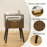 Maxsmeo Small Nightstand Wood Bedside Table With Drawer Modern End Table For Bedroom And Small Spaces Solid Wood Legs Easy As