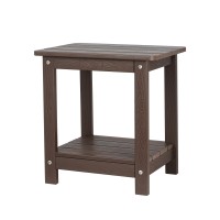 Onbrill Adirondack Outdoor Side Table Hdps Patio End Table With Storage Weather Resistant For Patio Pool Porch Garden Coff