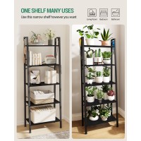 Hzuaneri Ladder Shelf Bookshelf Bookcase Freestanding Corner Storage Shelve With 2 Hooks For Home Office Living Room Kitchen