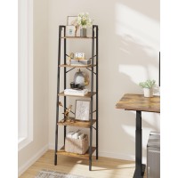 Hzuaneri Ladder Shelf Bookshelf Bookcase Freestanding Corner Storage Shelve With 2 Hooks For Home Office Living Room Kitchen