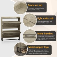 Maupvit Shoe Storage Cabinet With 2 Flip Drawers Freestanding Organizer With Metal Legs For Entryway Narrow Shoe Rack Cabinet