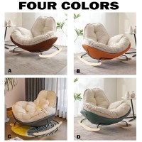 Bedroom Decorative Chair, Movie Watching Chair, Modern Swing Decorative Living Room Armchair, Suede Material, Nap Balcony Home Leisure Rocking Chair Sofa Reclining And Sleeping Lounge Chair (Green)