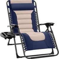 Best Choice Products Oversized Padded Zero Gravity Chair Folding Outdoor Patio Recliner Xl Anti Gravity Lounger For Backyard W