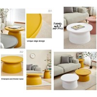 Sjioueot Sofa Side Table, Simple Living Room Small Pe Corner Table/Round Coffee Table/Storage Rack, Bedroom Bedside Table (Color : A, Size : 47X46Cm)