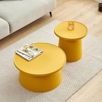 Sjioueot Sofa Side Table, Simple Living Room Small Pe Corner Table/Round Coffee Table/Storage Rack, Bedroom Bedside Table (Color : A, Size : 47X46Cm)