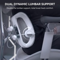 Sihoo Doro S300 Ergonomic Office Chair, Computer Chair, Gaming Chair With Dual Dynamic Lumbar Support, 6D Coordinated Armrests, Adjustable Rolling Chair (White Italian Velvet Mesh)
