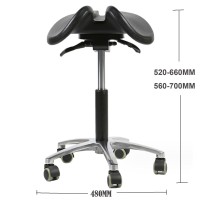 Sfklyu Saddle Stool Ergonomic Saddle Chair Dental Chair Saddle Stool Salons Stools, Adjustable Height,56~70Cm