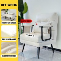 Convertible Sofa Bed Chair, Three-In-One Folding Bed, Single Sofa Chair, Adjustable Backrest, Multifunctional Decorative Armchair, Movie Viewing Chair, Modern Living Room Lounge Chair (White)