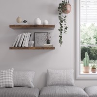 Jpnd Wall Shelf Set Of 2 Floating Shelves 36 In W X 1275 In D X 2 In H Wooden Floating Wall Shelf With Invisible Brackets For