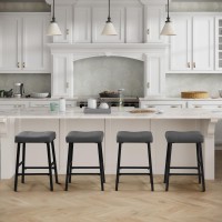 Kairuituch Counter Height Bar Stools Set Of 4 24 Inch Backless Bar Stools Upholstered Padded Barstools For Kitchen Counter Is