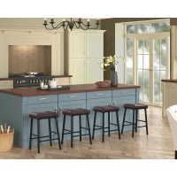 Kairuituch Bar Stools Set Of 4 Kitchen Counter Height Barstools With Faux Leather Seat Padding Bar Stool For Kitchen Counter Is