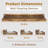 Annecy Floating Shelves 236 Inch Floating Shelves For Wall Wall Shelves Set Of 3 Floating Shelves With Lip For Bathroom Kitc