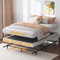 Shland Box Spring Full 5 Inch Low Profile Heavy Duty Metal Mattress Foundation With Easy Clean Fabric Bed Cover Nonslip No No