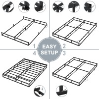 Shland Box Spring Twin Xl 7 Inch Metal Box Springs Twin Xl Size Basics Bed Base Mattress Foundation Black Heavy Duty Structure