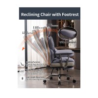 Efomao Big And Tall Office Chair 400Lbs High Back Office Chair For Heavy People Executive Office Chair With Foot Rest Home Of