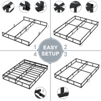 Shland King Box Spring 7 Inch King Size Box Spring And Cover Set 3000Lbs Heavy Duty Metal Mattress Foundation With Easy Clean