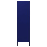 Vidaxl Steel Wardrobe - Navy Blue, Chic Industrial Style, 35.4