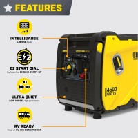 Champion Power Equipment 4500Watt Rv Ready Portable Inverter Generator With Quiet Technology And Co Shield