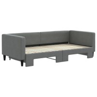 vidaXL Daybed with Trundle Dark Gray 39.4x74.8 Fabric