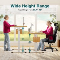 Smug Standing Desk Adjustable Height Electric Sit Stand Up Down Computer Table 40X24 Inch Ergonomic Rising Desks For Work Offi