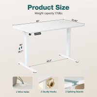 Smug Standing Desk Adjustable Height Electric Sit Stand Up Down Computer Table 63X24 Inch Ergonomic Rising Desks For Work Offi