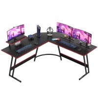 Homall L Shaped Gaming Desk Computer Corner Desk Pc Gaming Desk Table With Large Monitor Riser Stand For Home Office Sturdy Writ