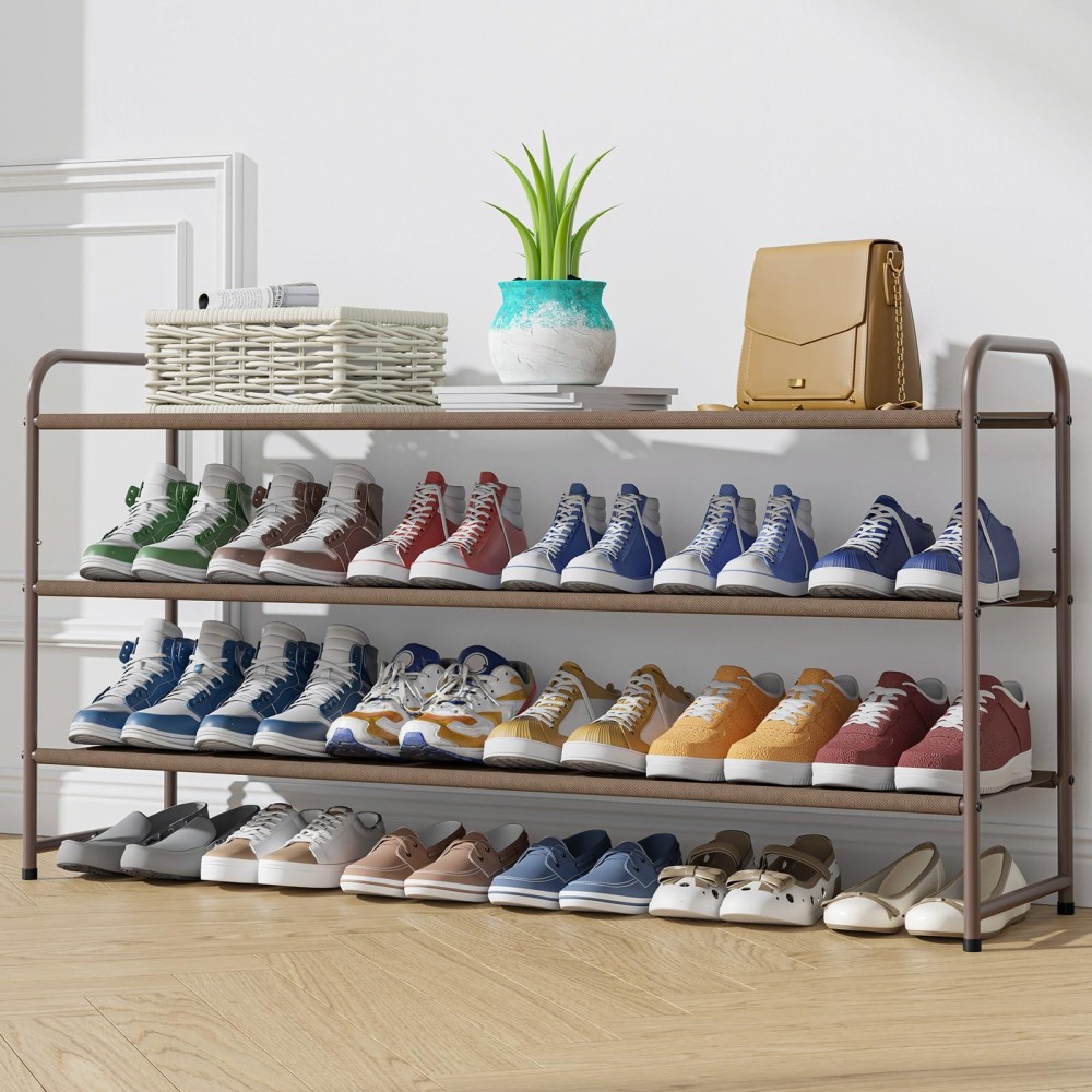 Kitsure Shoe Rack For Closet Shoe Rack For Front Door Entrance Sturdy Shoe Shelf Stackable Closet Shoe Organizer For Garage