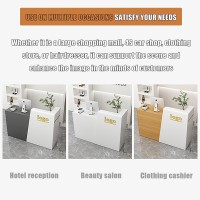 Hshbddm Reception Counter Desk, Modern Retail Counter With Drawers, Front Desk Reception Room Table For Checkout Office/Beauty Salon/Lobby 120X42X100Cm/47.2X16.5X39.4In A-Left