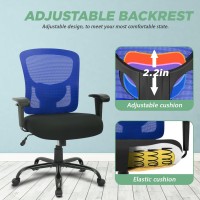 Bestoffice Big And Tall Office Chair 400Lbs Desk Chair Mesh Computer Chair With Lumbar Support Wide Seat Adjust Arms Rolling Swi