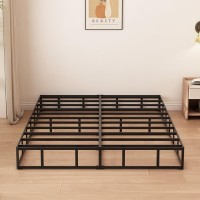 Husleephu King Box Spring 8 Inch High Profile Metal Box Spring King Bed Base With Fabric Cover Sturdy Mattress Foundation Eas