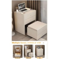 Peynir Smart Bedside Table Multifunctional Makeup Cabinet With Drawers Wheel Dressing Table Led With Charging Station Nightstands Bedside Chest Bedside Chest Narrow