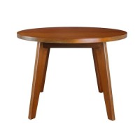 American Trails 100% Hardwood Round Mid-Century Modern Living Room Farmhouse Easy Assembly Table, 24