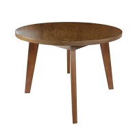 American Trails 100% Hardwood Round Mid-Century Modern Living Room Farmhouse Easy Assembly Table, 24