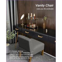 Armless Accent Chairs For Living Room Modern Slipper Chair Living Room Chairs With Solid Wood Legs Makeup Vanity Chair Fabric