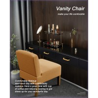 Armless Accent Chairs Set Of 2 For Living Room Modern Slipper Chair Living Room Chairs With Solid Wood Legs Makeup Vanity Chair