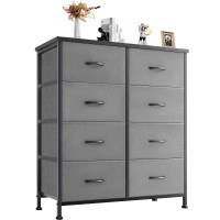 Dumos Dresser For Bedroom With 8 Fabric Drawers Tall Chest Organizer Units For Clothing Closet Kidsroom Storage Tower With C