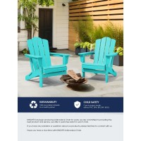 Kingyes Folding Adirondack Chair Set Of 4 Hdpe Allweather Folding Adirondack Chair Aruba