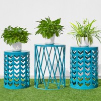 Ym Set Of 3 Nesting Metal Round Coffee Table Side Table End Table For Indoor Outdoor Multifunctional Use Heavy Duty Metal Plan