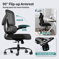 Tralt Office Chair Ergonomic Desk Chair With Adjustable Lumbar Support Mesh Computer Chair Executive Chair For Home Office C