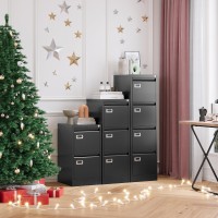 Letaya 3 Drawer File Cabinet With Lock,Metal Filing Cabinets For Home Office Storage A4/F4/Letter/Legal (Assembly Required-Black)