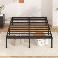 Hlipha Metal Platform Bed Frame 18 Inch Tall Bed No Box Spring Needed King Size Bed With Heavy Duty Strong Support Slats Easy To