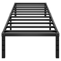 Hlipha Metal Platform Bed Frame 18 Inch Tall Bed No Box Spring Needed Twin Size Bed With Heavy Duty Strong Support Slats Easy To