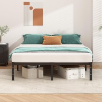 Hlipha Metal Platform Bed Frame 18 Inch Tall Bed No Box Spring Needed Twin Size Bed With Heavy Duty Strong Support Slats Easy To