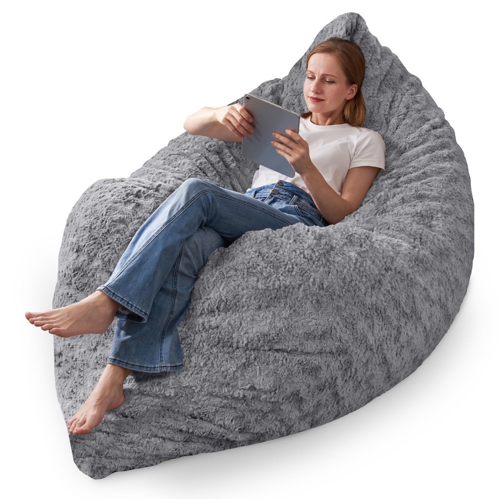 Habutway 3 In 1 Bean Bag Chair Giant Bean Bag Memory Foam Filling Bean Bag Sofa Adult Bean Bag Chair Machine Washable Cover