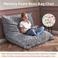 Habutway 3 In 1 Bean Bag Chair Giant Bean Bag Memory Foam Filling Bean Bag Sofa Adult Bean Bag Chair Machine Washable Cover