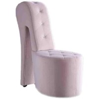 Best Master Furniture Tristram Velvet High Heel Shoe Chair, Pink