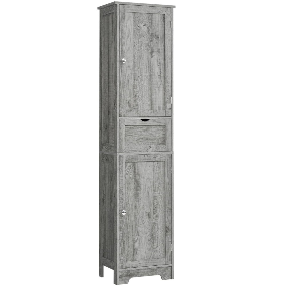 Iwell 67 Tall Storage Cabinet With Adjustable Shelves 1 Drawer Bathroom Cabinet With 2 Doors Narrow Tall Cabinet Floor Ca